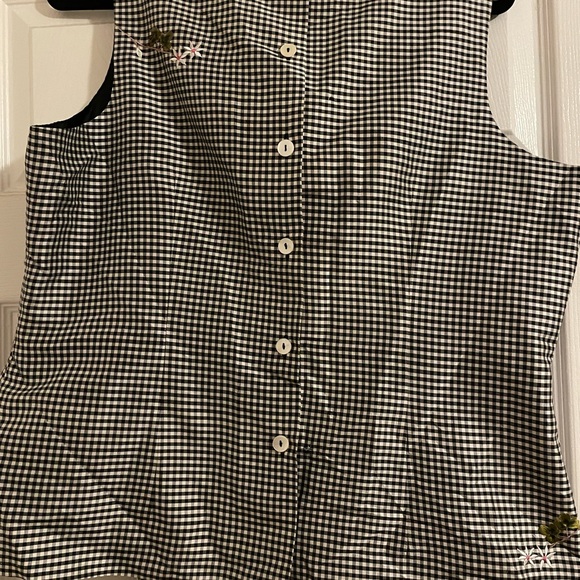 Poetic Silk Check Embroidered Top and Bottom - Picture 3 of 11